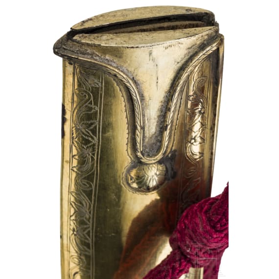 Bedeutender osmanischer Kilij mit geschnittener Wooz-Klinge, Istanbul, um 1800