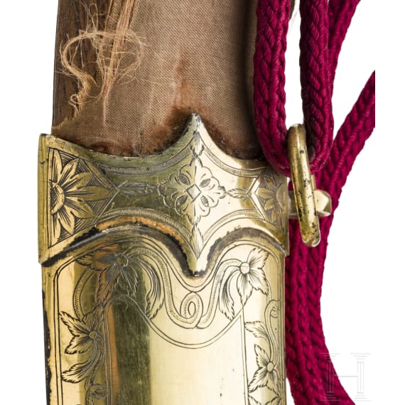Bedeutender osmanischer Kilij mit geschnittener Wooz-Klinge, Istanbul, um 1800