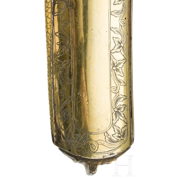 Bedeutender osmanischer Kilij mit geschnittener Wooz-Klinge, Istanbul, um 1800