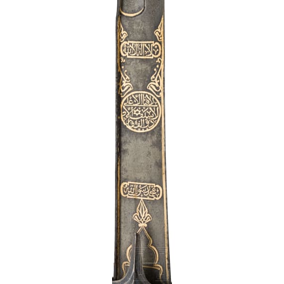 Silbermontierter Kilij mit Wooz-Klinge, osmanisch, um 1830
