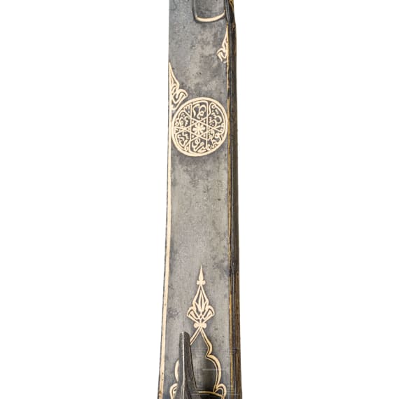 Silbermontierter Kilij mit Wooz-Klinge, osmanisch, um 1830