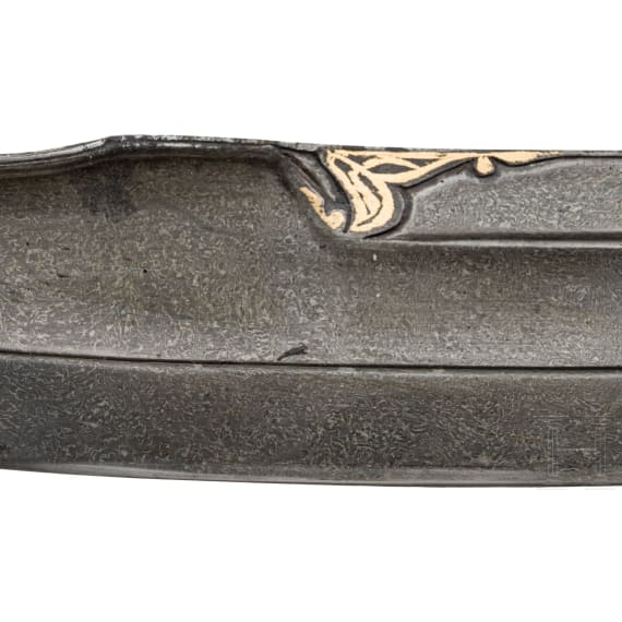 Silbermontierter Kilij mit Wooz-Klinge, osmanisch, um 1830