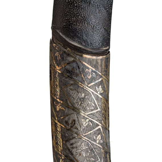 Silbermontierter Kilij mit Wooz-Klinge, osmanisch, um 1830