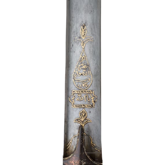 Kilij mit Wooz-Klinge und vergoldeter Montierung, osmanisch, datiert 1831