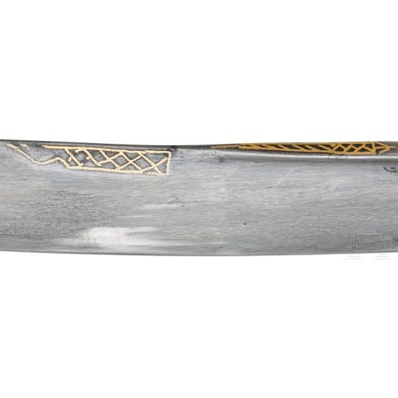 Kilij mit Wooz-Klinge und vergoldeter Montierung, osmanisch, datiert 1831