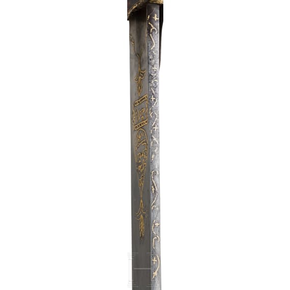 Kilij mit Wooz-Klinge und vergoldeter Montierung, osmanisch, datiert 1831