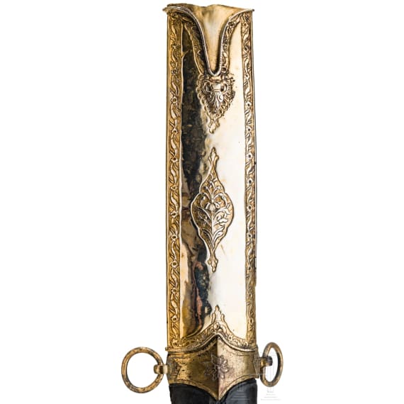 Kilij mit Wooz-Klinge und vergoldeter Montierung, osmanisch, datiert 1831