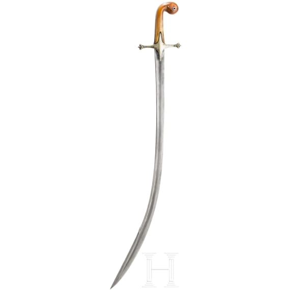 Shamshir mit Klinge aus Wooz-Damast, osmanisch, um 1830
