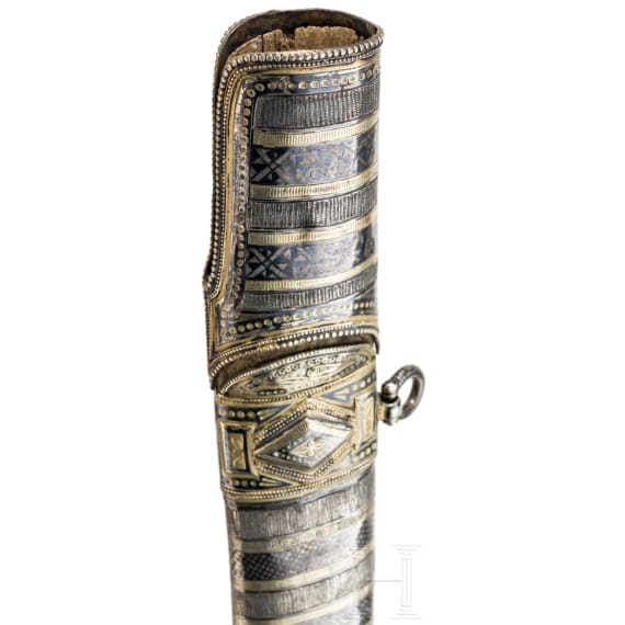 Silbermontierte, niellierte Schaschka, Osmanisches Reich, um 1870
