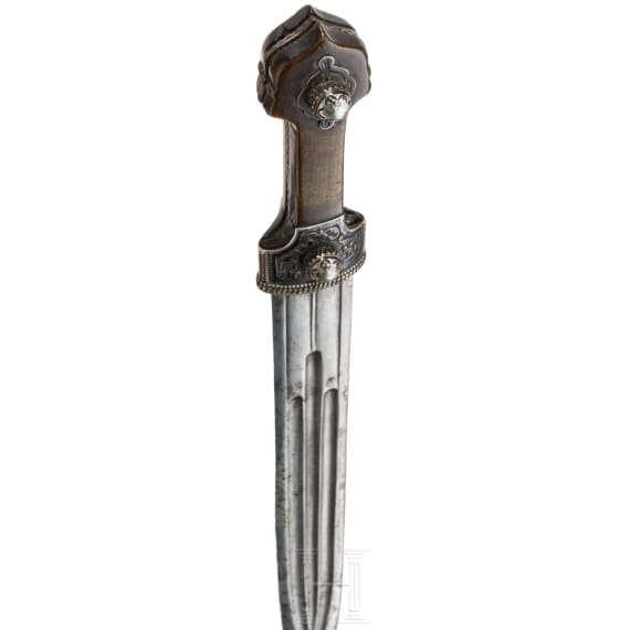 A Caucasian silver mounted Kinzal, late 19th century