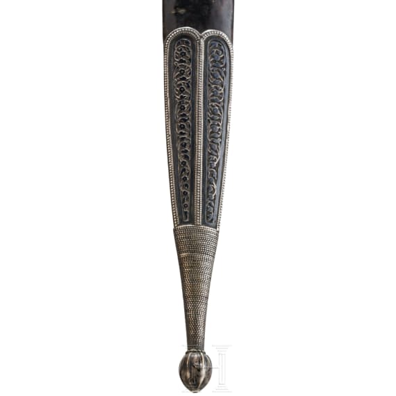 A Caucasian silver mounted Kinzal, late 19th century