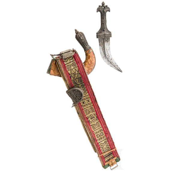 A djambia with belt, Arabian Peninsula, circa 1900