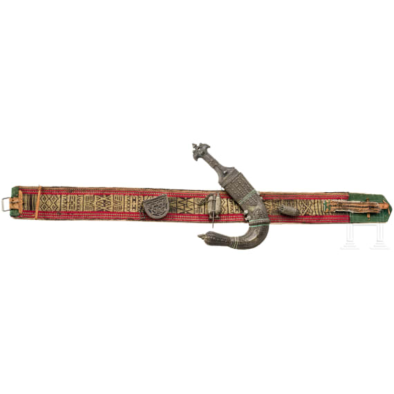 A djambia with belt, Arabian Peninsula, circa 1900