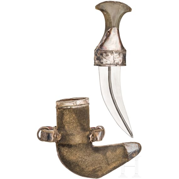 A silver-mounted jambya, Oman, 20th century