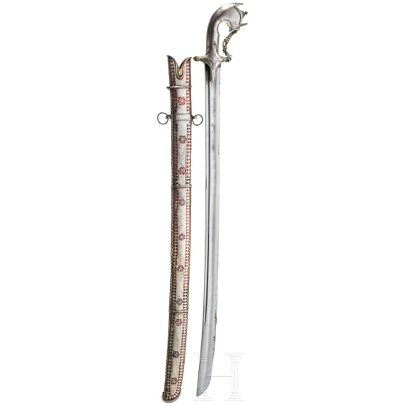 A silver mounted Yemenite Saif, 19th century