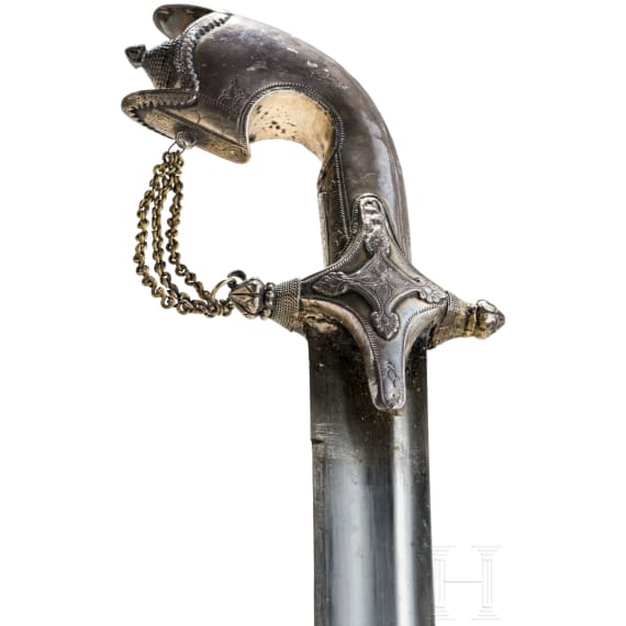 A silver mounted Yemenite Saif, 19th century