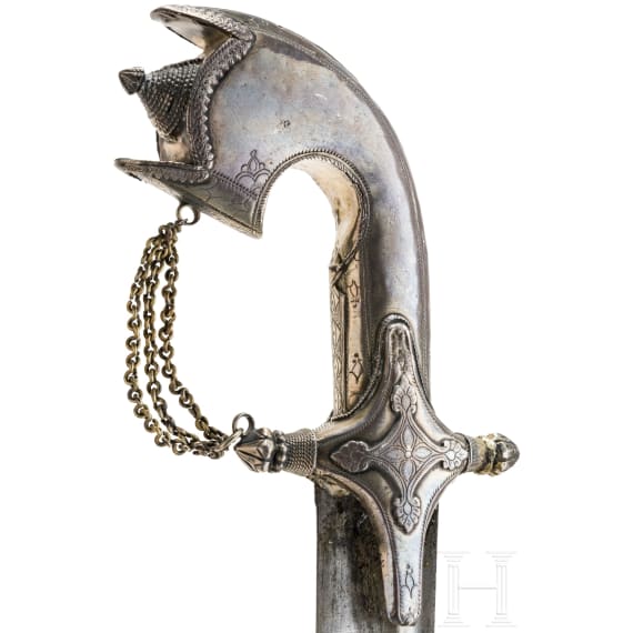 A silver mounted Yemenite Saif, 19th century