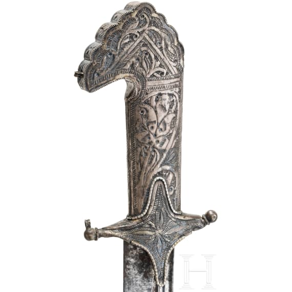 A silver mounted Yemenite saif, 19th century
