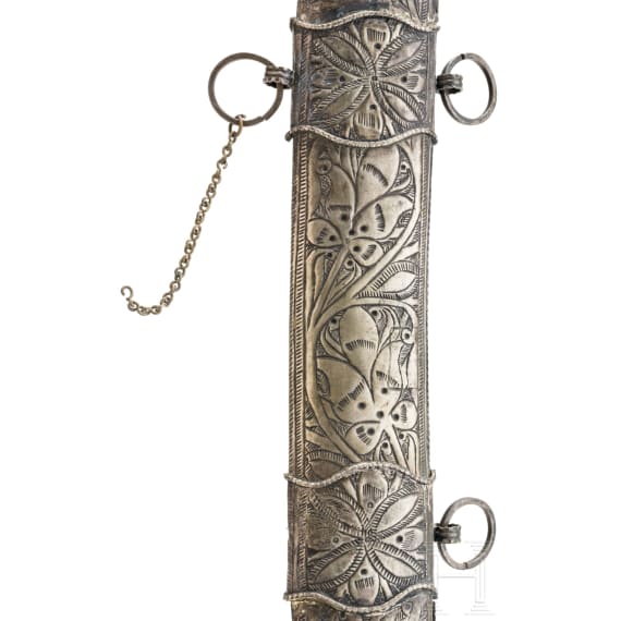 A silver mounted Yemenite saif, 19th century