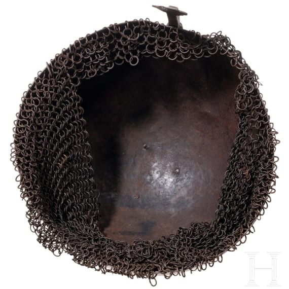 An etched Persian helmet (kulah khud), 19th century
