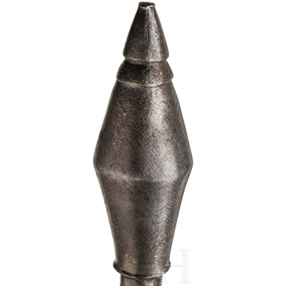 An Indopersian iron mace, circa 1800