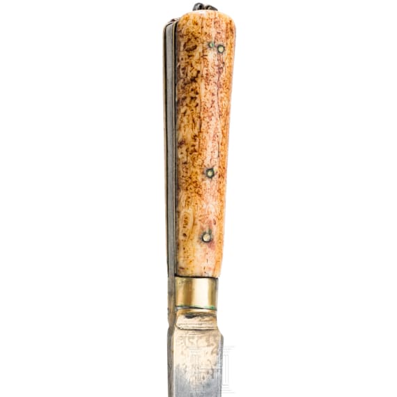 A Turkmenic kard with niello-decorated scabbard, 19th/20th century