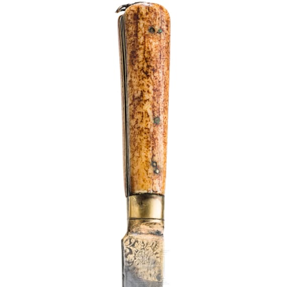 A Turkmenic kard with niello-decorated scabbard, 19th/20th century