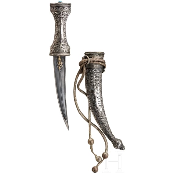 A silver-mounted Buchara khanjar, 18th century