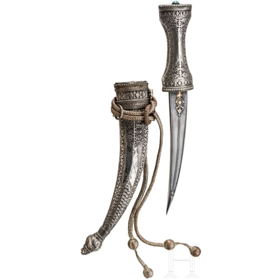 A silver-mounted Buchara khanjar, 18th century