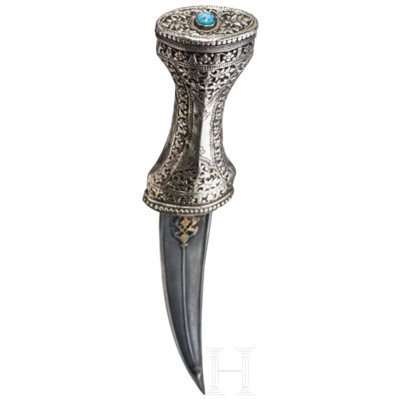 A silver-mounted Buchara khanjar, 18th century