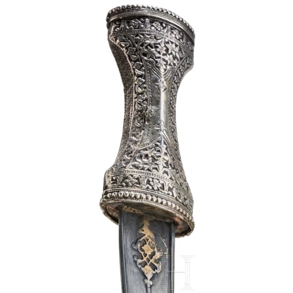 A silver-mounted Buchara khanjar, 18th century