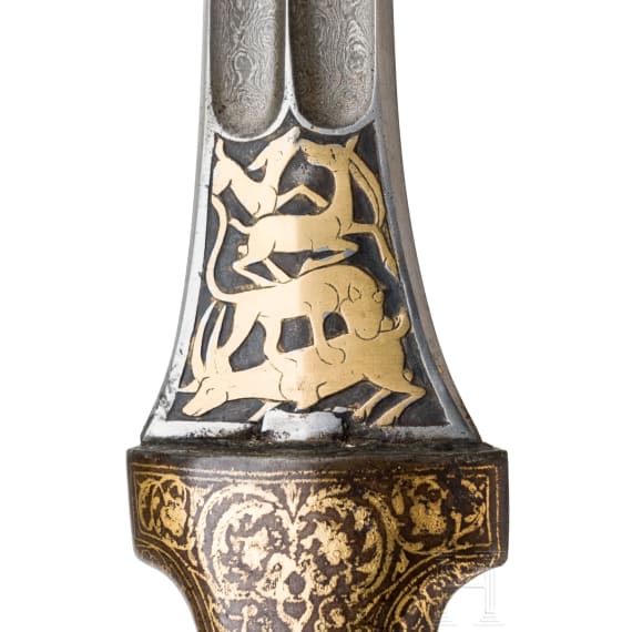 A Persian kandjar with wooz blade, ca. 180
