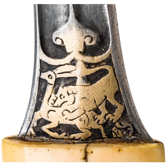 A Persian kandjar with wooz-blade, 1st half of the 19th century