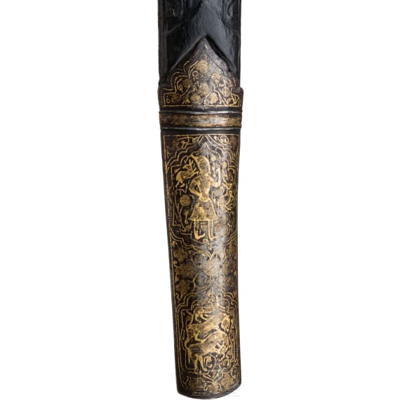 A Persian Shamshir with a fine wootz blade, circa 1800
