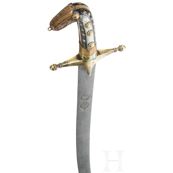 A Shamshir with wooz-blade, 1st half of the 19th century