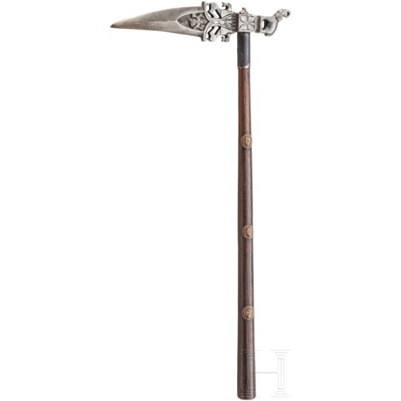 An Indian battle axe (zaghnal), 19th century