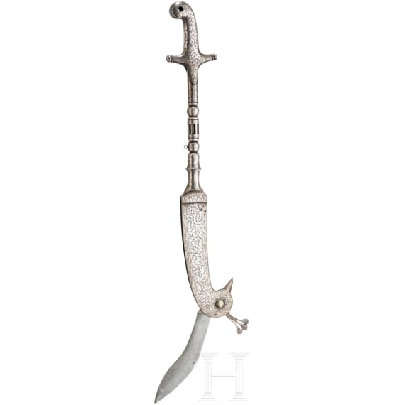 A rare weapon with folding blade, India, ca. 1925