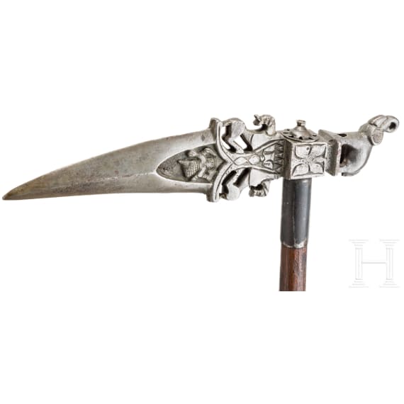 An Indian battle axe (zaghnal), 19th century