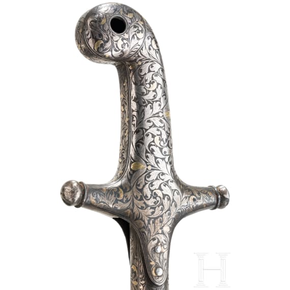 A rare weapon with folding blade, India, ca. 1925