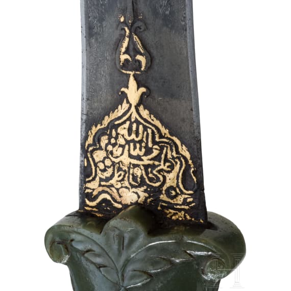 A Moghul Kandjar with jade handle, India, 18th century