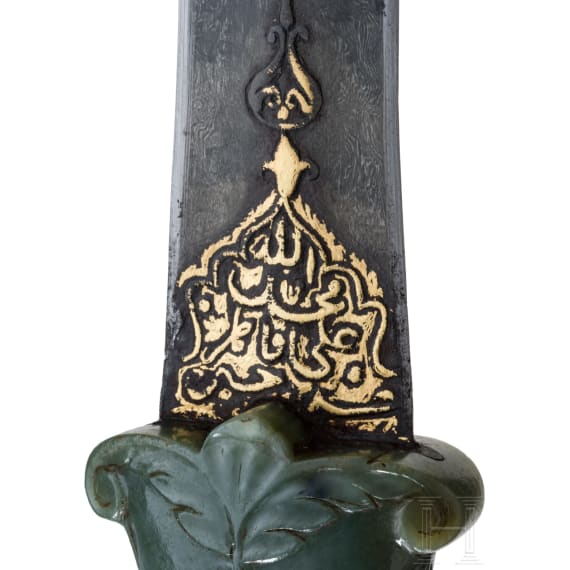 A Moghul Kandjar with jade handle, India, 18th century