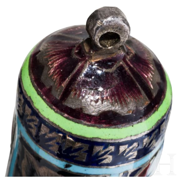 A small Indian Kandjar with enamelled hilt, 19th/20 century