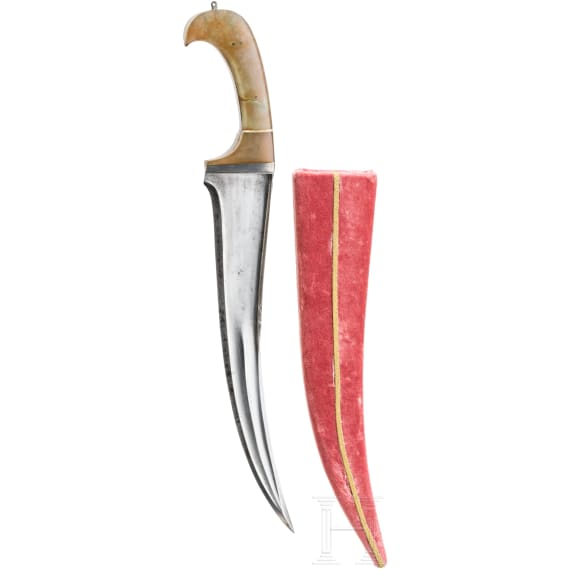 Pes Kabz with jade handle shells, northern India, circa 1900