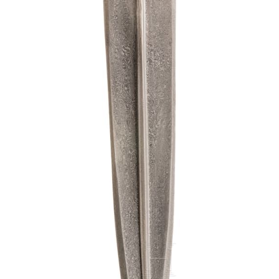 A gold-damascened Indian dagger with wootz blade, 19th century