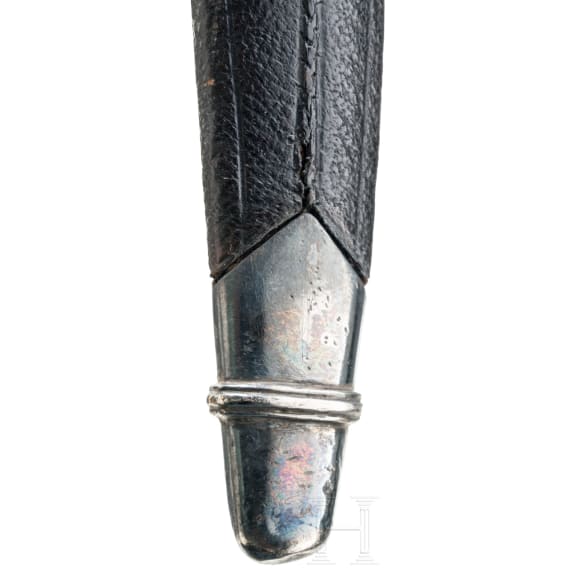 An Indian tulwar with silver plated hilt, ca. 1800