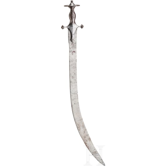 An Indian iron tulwar, circa 1800
