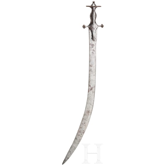 An Indian iron tulwar, circa 1800
