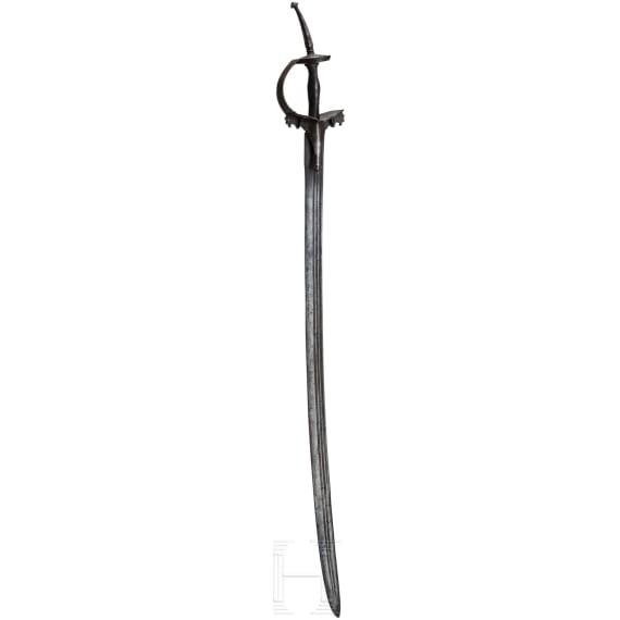 An Indian iron tegha, late 18th century
