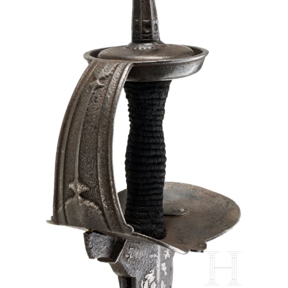 An Indian khanda with silver plated hilt, circa 1800