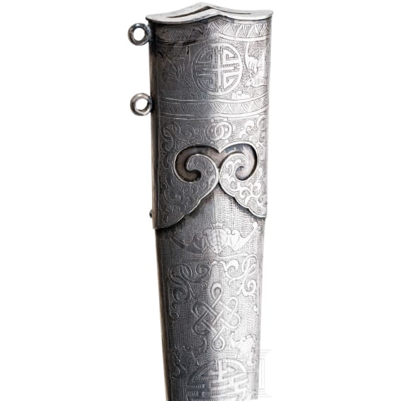 A Sino-Tibetan silver-mounted dagger, 19th century